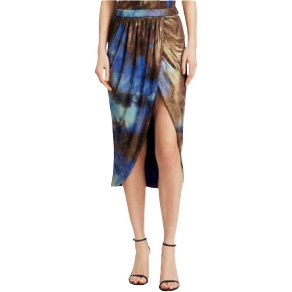 Le Superbe “Take it Easy” Metallic Multi Color Tie Dye Skirt
